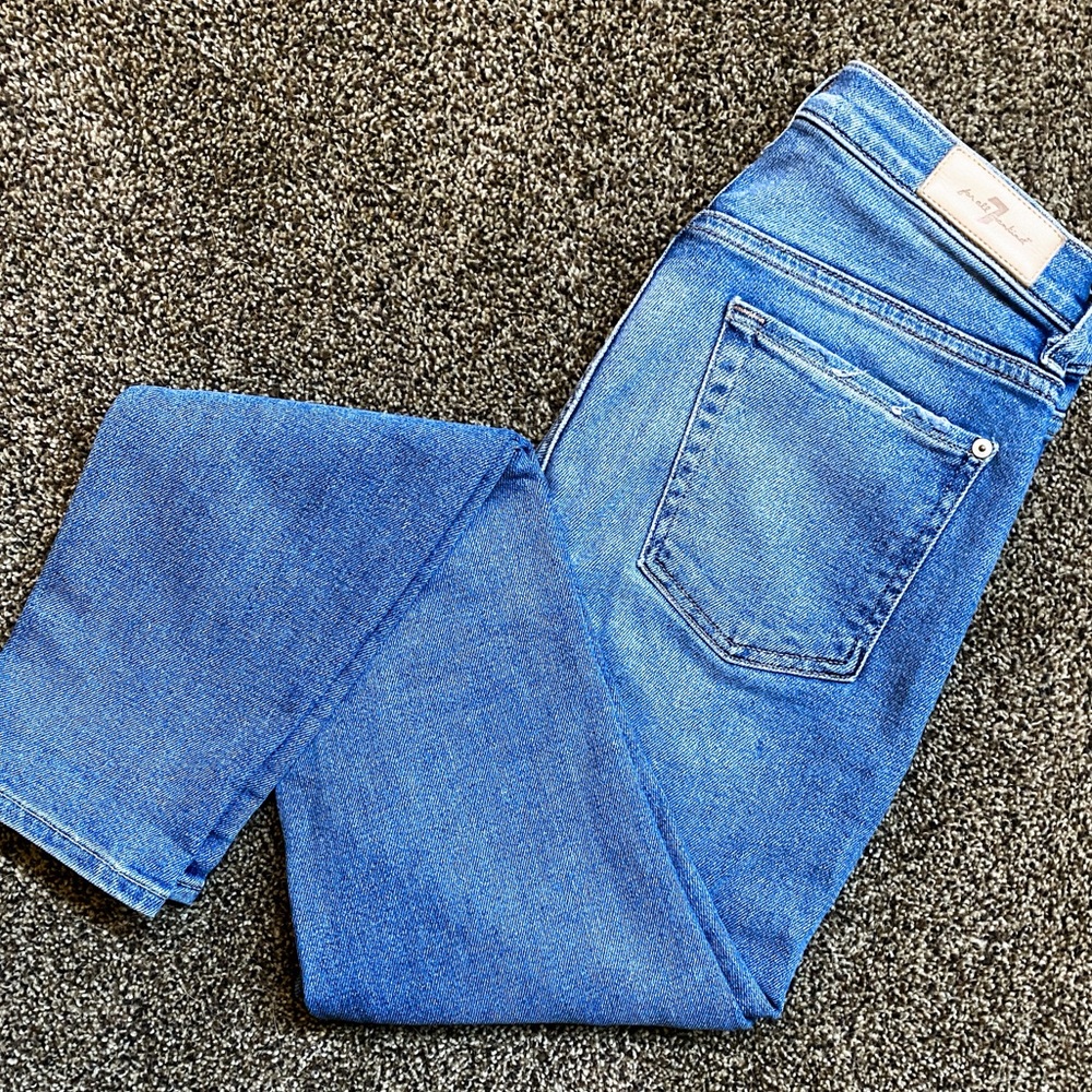 Size 29 Light Wash 7 For All Mankind Luxe Vintage High-Waist Ankle Skinny